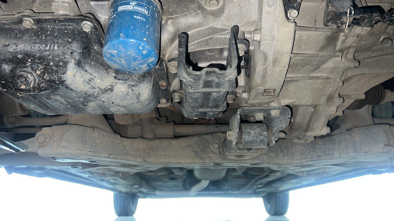 Used 2020 Hyundai Xcent S Petrol+cng(outside fitted) Cng Manual extra FRONT LEFT UNDERBODY VIEW