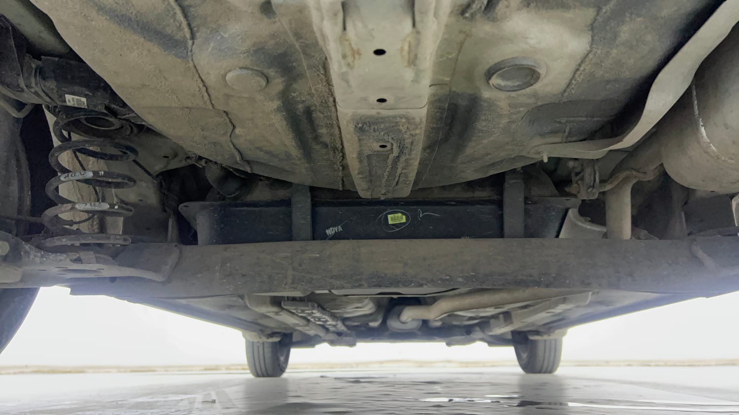 Used 2018 Hyundai Grand i10 Sportz AT 1.2 Kappa VTVT Petrol Automatic extra REAR UNDERBODY VIEW (TAKEN FROM REAR)