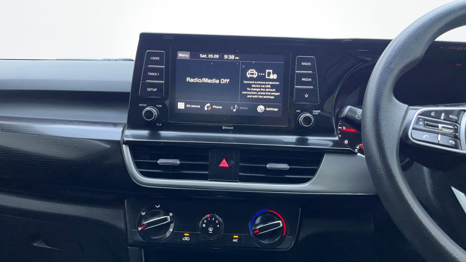 Used 2020 Kia Seltos HTK Plus 1.5 Diesel Diesel Manual interior MUSIC SYSTEM & AC CONTROL VIEW