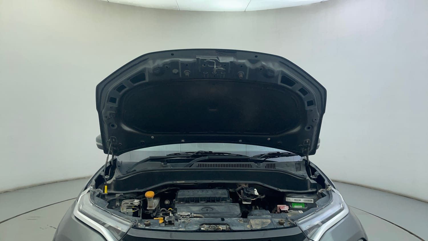Used 2023 Tata Punch Accomplished AMT Petrol Automatic engine ENGINE & BONNET OPEN FRONT VIEW