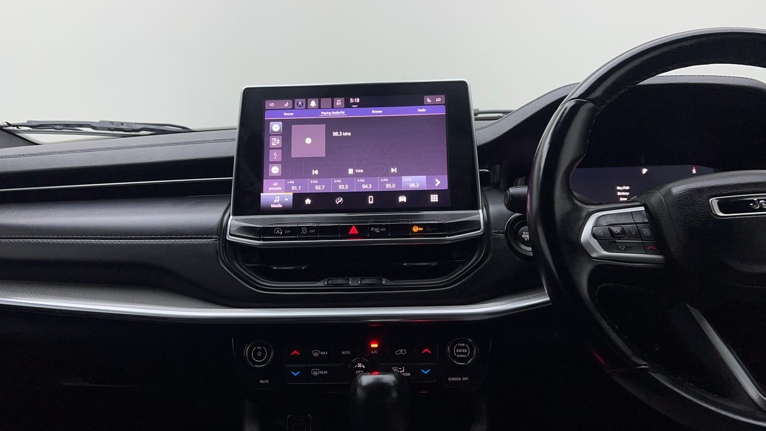 Used 2021 Jeep Compass Model S (O) Diesel 4x4 AT Diesel Automatic interior MUSIC SYSTEM & AC CONTROL VIEW