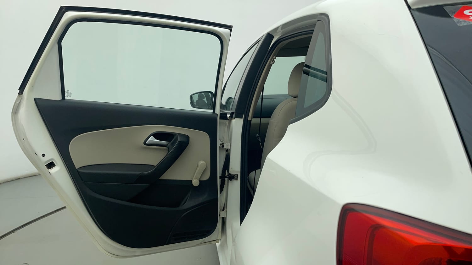 Used 2013 Volkswagen Polo Trendline 1.2L (P) Petrol Manual interior LEFT REAR DOOR OPEN VIEW