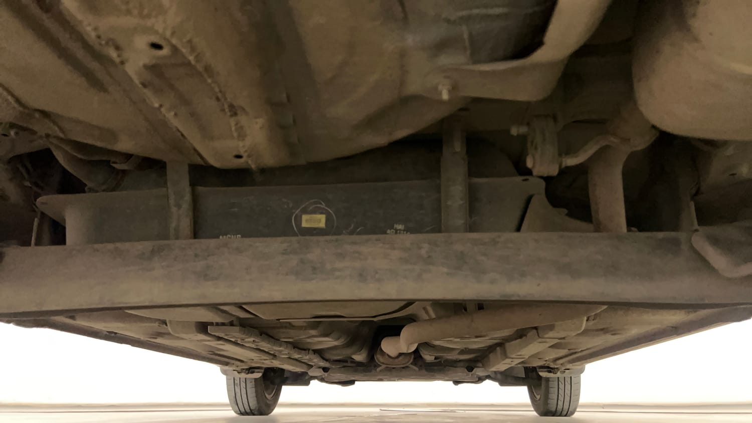 Used 2017 Hyundai Grand i10 Sportz (O) AT 1.2 Kappa VTVT Petrol Automatic extra REAR UNDERBODY VIEW (TAKEN FROM REAR)