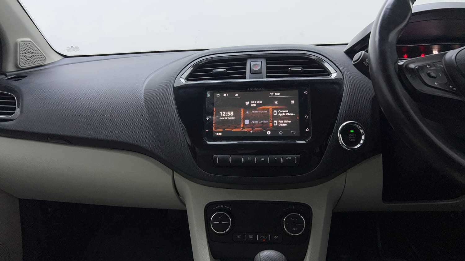 Used 2024 Tata Tigor XZA Plus iCNG Cng Automatic interior MUSIC SYSTEM & AC CONTROL VIEW