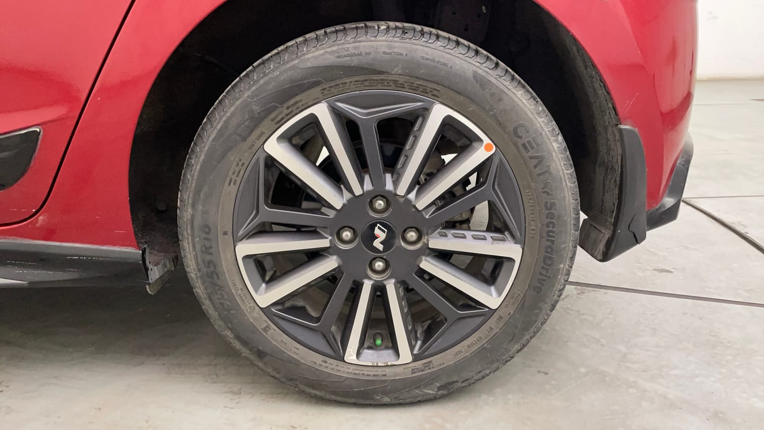 Used 2022 Hyundai i20 N Line N8 1.0 Turbo DCT Dual Tone Petrol Automatic tyres LEFT REAR TYRE RIM VIEW