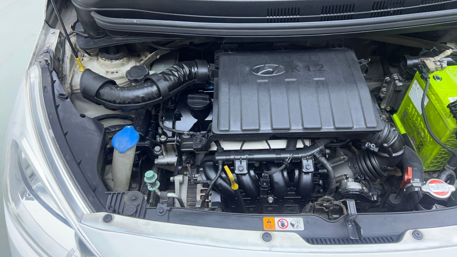 Used 2017 Hyundai Grand i10 Sportz (O) AT 1.2 Kappa VTVT Petrol Automatic engine ENGINE RIGHT SIDE VIEW
