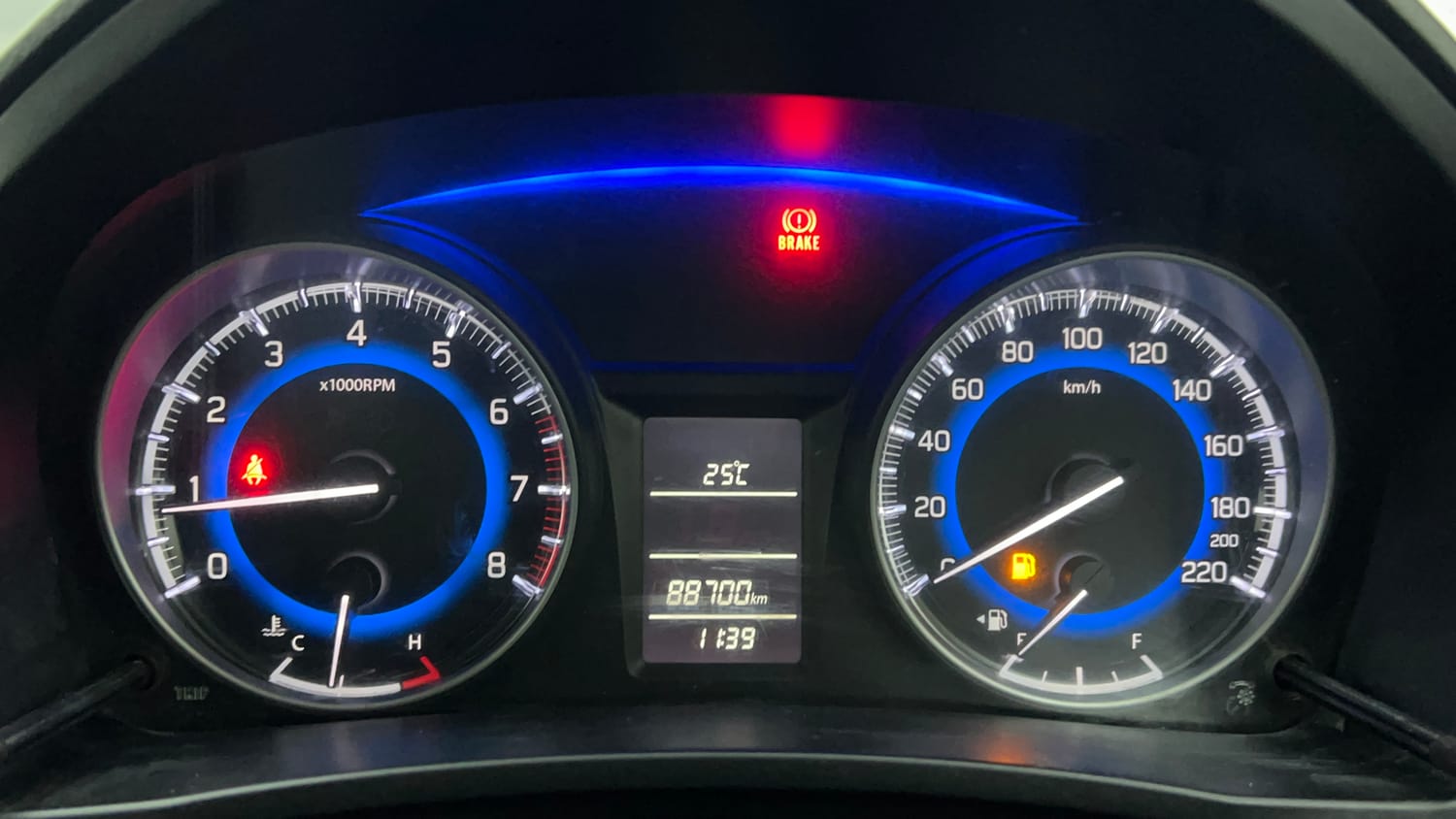 Used 2021 Maruti Suzuki Baleno Delta Petrol+CNG (Outside Fitted) Cng Manual interior CLUSTERMETER VIEW