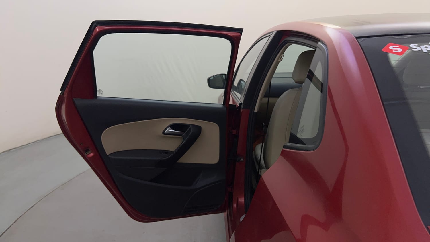 Used 2019 Volkswagen Ameo Highline Plus 1.0L (P) 16 Alloy Petrol Manual interior LEFT REAR DOOR OPEN VIEW