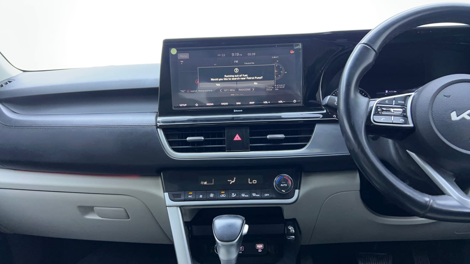 Used 2022 kia Seltos HTX 1.5 IVT Petrol Automatic interior MUSIC SYSTEM & AC CONTROL VIEW