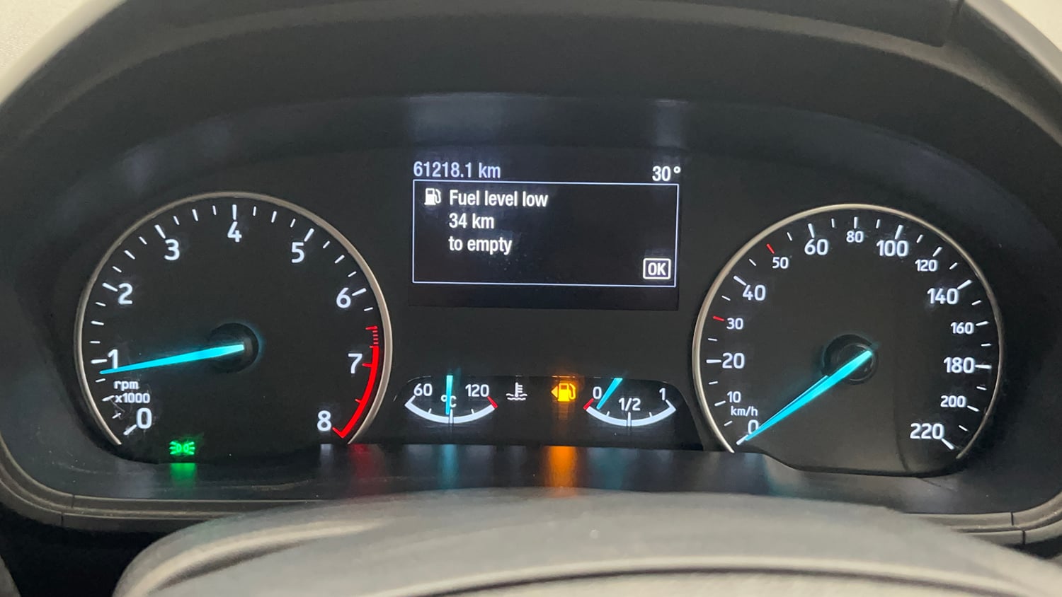 Used 2019 Ford EcoSport Titanium 1.5L Ti-VCT Petrol Manual interior CLUSTERMETER VIEW