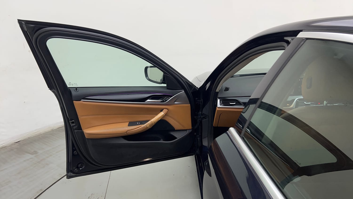 Used 2018 BMW 5 Series 520d Luxury Line Diesel Automatic interior LEFT FRONT DOOR OPEN VIEW