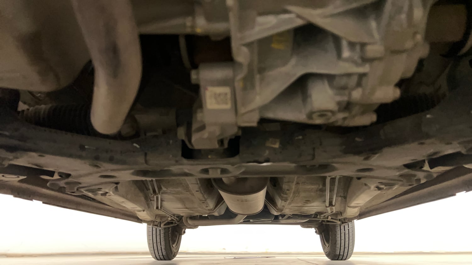 Used 2024 Maruti Suzuki S-Presso VXi (O) AMT Petrol Automatic extra FRONT LEFT UNDERBODY VIEW
