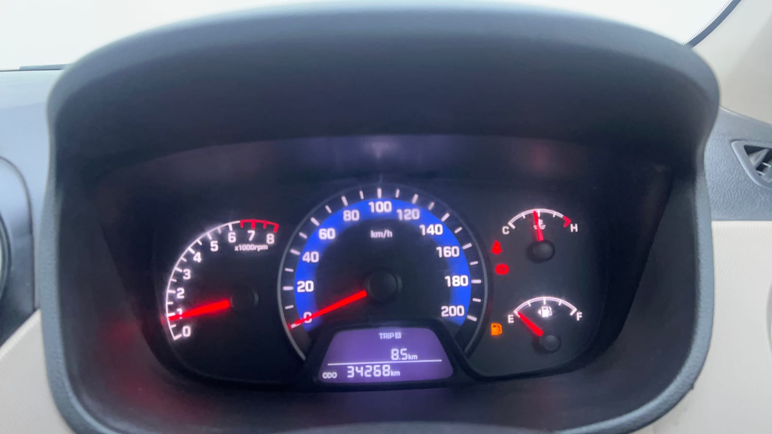Used 2015 Hyundai Xcent S 1.2 (O) Petrol Manual interior CLUSTERMETER VIEW