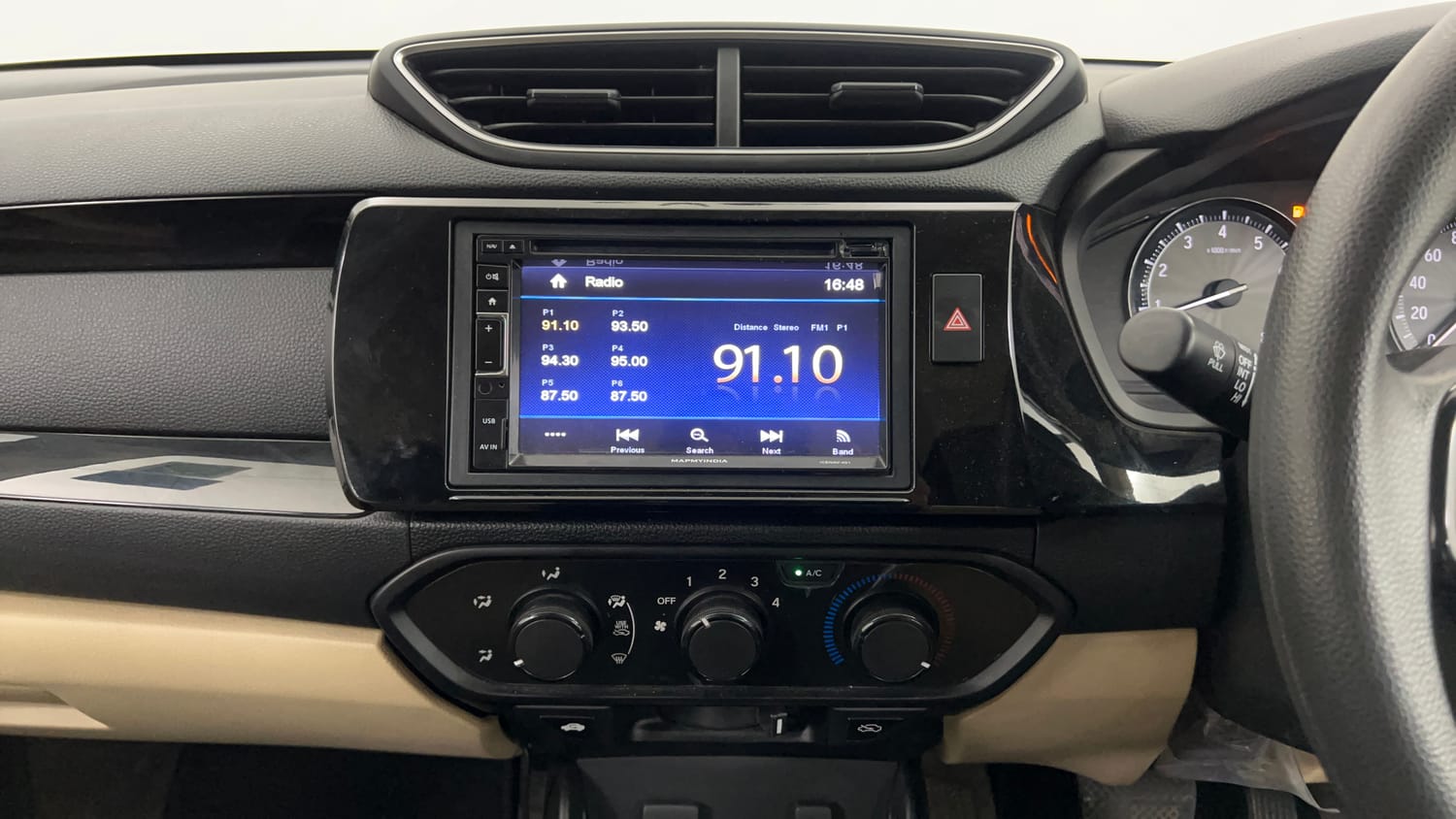 Used 2018 Honda Amaze 1.2 S CVT Petrol Petrol Automatic interior MUSIC SYSTEM & AC CONTROL VIEW