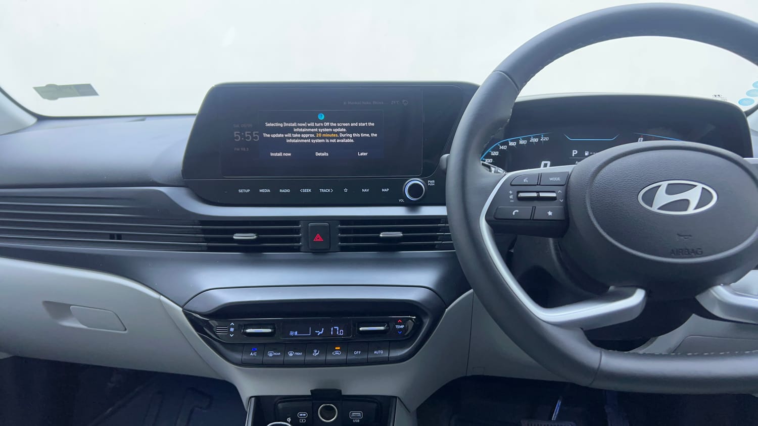 Used 2024 Hyundai New i20 Asta (O) 1.2 IVT Petrol Automatic interior MUSIC SYSTEM & AC CONTROL VIEW
