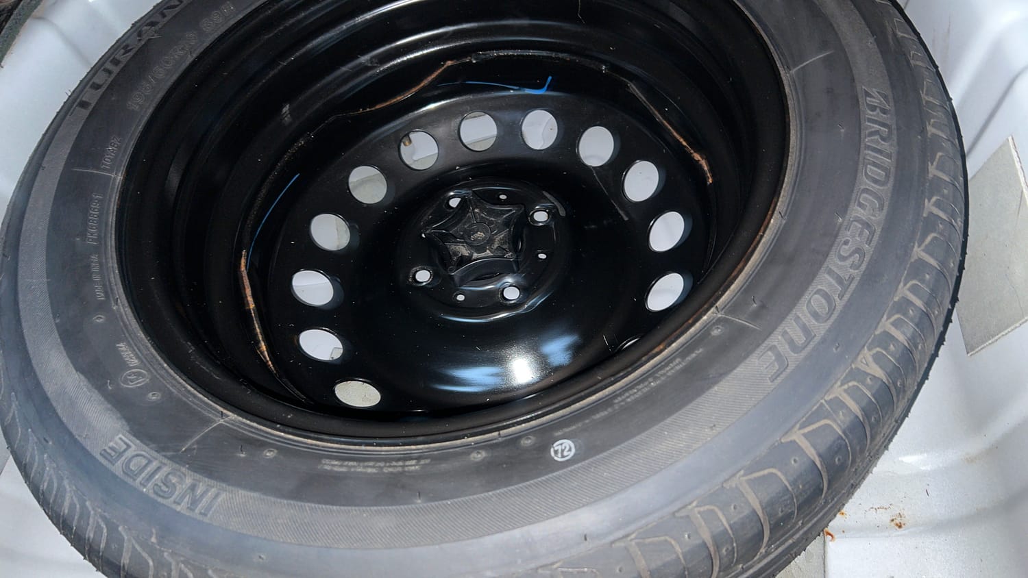 Used 2023 Tata Nexon XM S Petrol + CNG(Outside Fitted) Cng Manual tyres SPARE TYRE VIEW