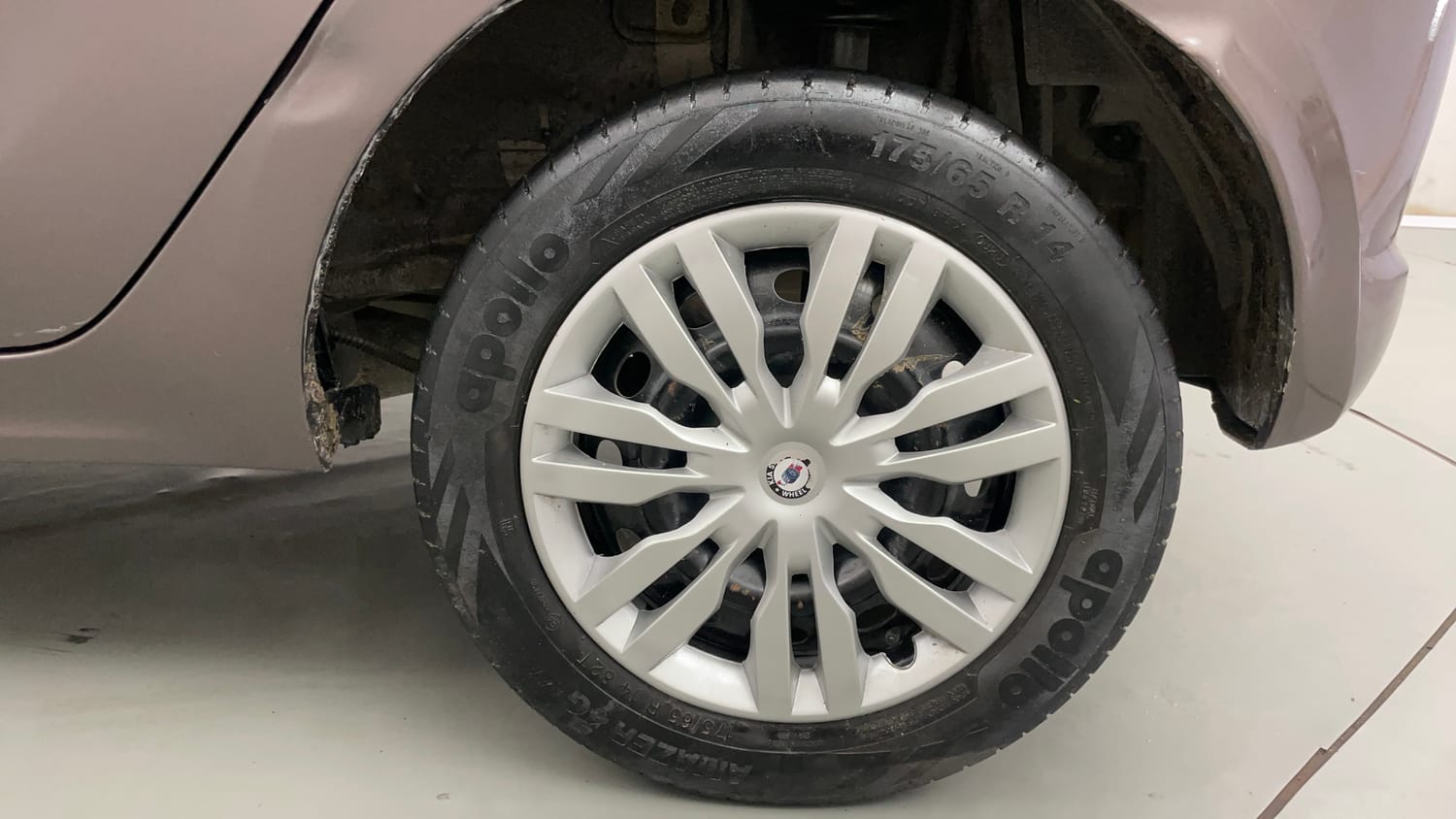 Used 2017 Tata Tiago Revotron XT Petrol Manual tyres LEFT REAR TYRE RIM VIEW