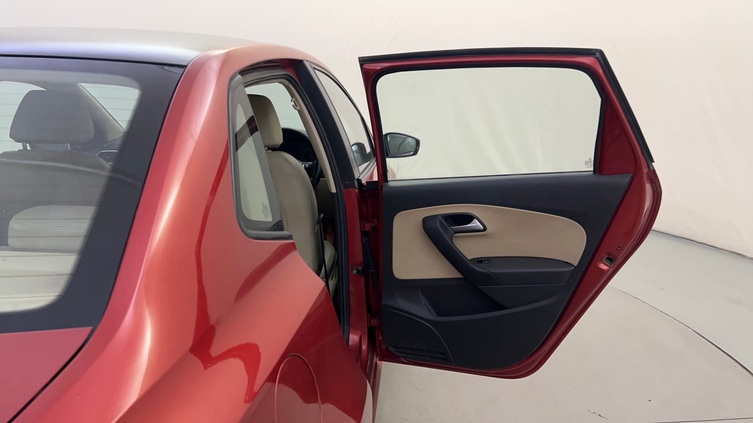 Used 2019 Volkswagen Ameo Highline Plus 1.0L (P) 16 Alloy Petrol Manual interior RIGHT REAR DOOR OPEN VIEW