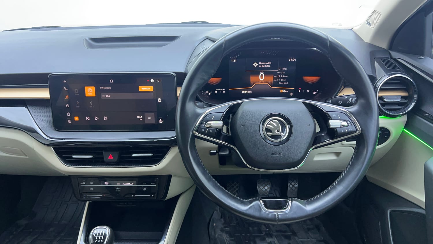 Used 2022 Skoda Slavia Style 1.0L TSI MT Petrol Manual interior STEERING VIEW