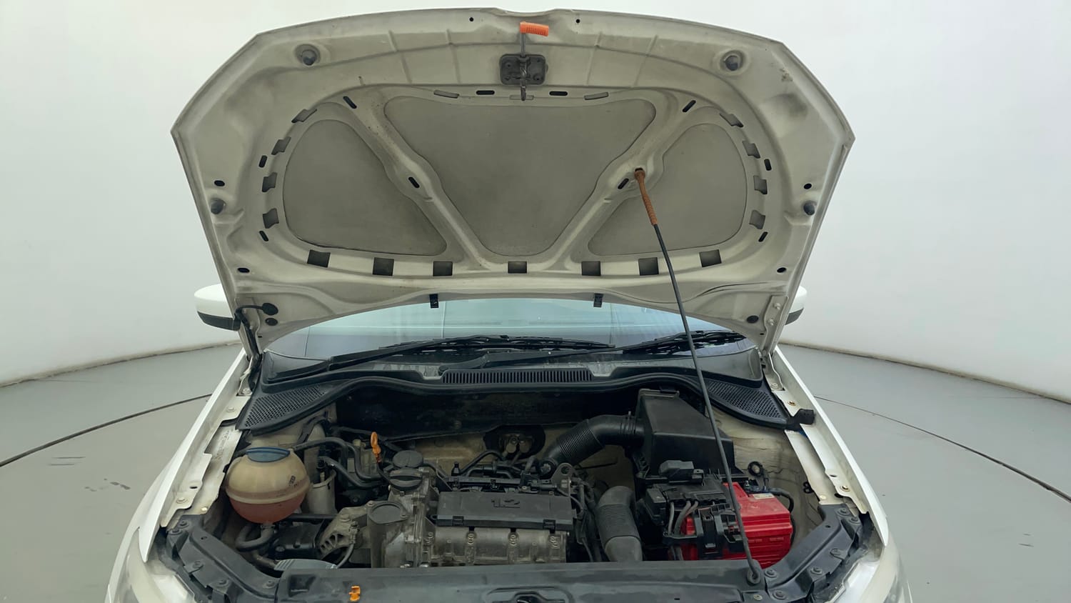 Used 2013 Volkswagen Polo Trendline 1.2L (P) Petrol Manual engine ENGINE & BONNET OPEN FRONT VIEW