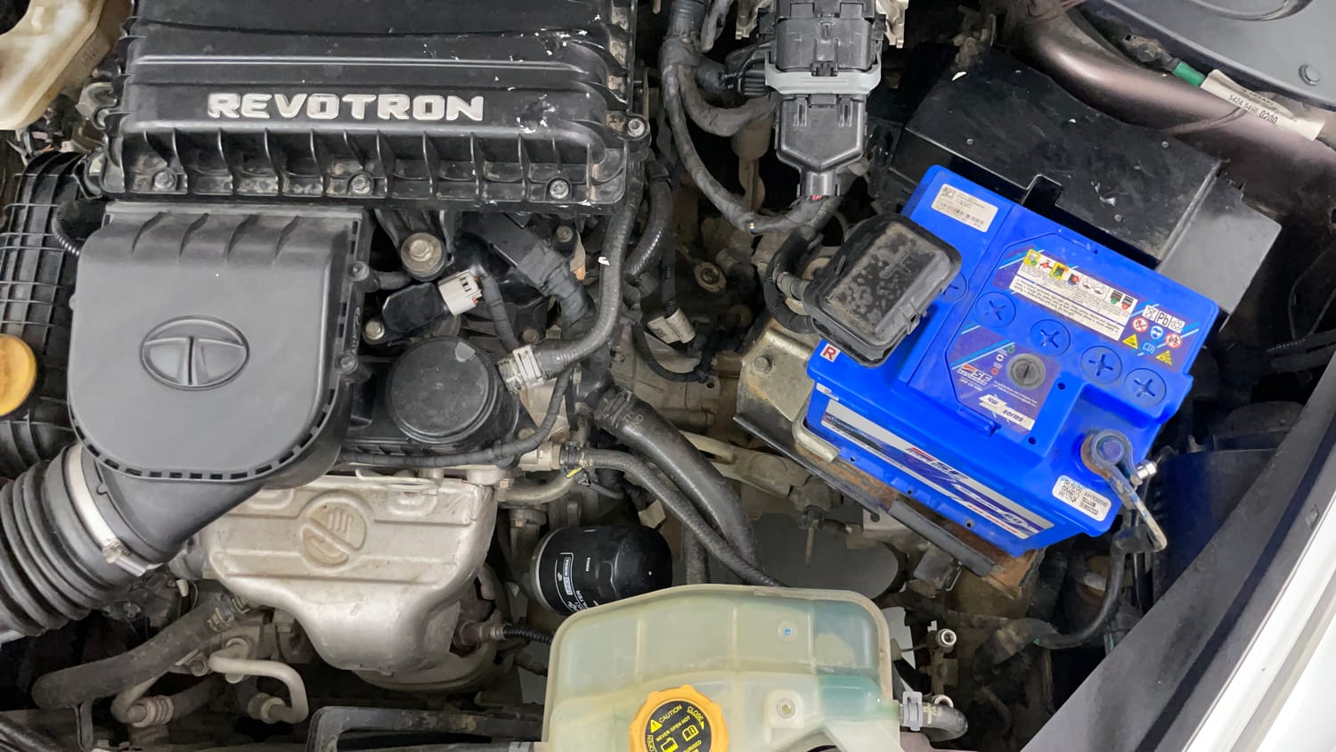 Used 2017 Tata Tiago Revotron XT Petrol Manual engine ENGINE LEFT SIDE VIEW