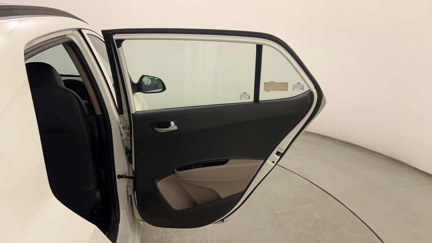 Used 2017 Hyundai Grand i10 Sportz (O) AT 1.2 Kappa VTVT Petrol Automatic interior RIGHT REAR DOOR OPEN VIEW
