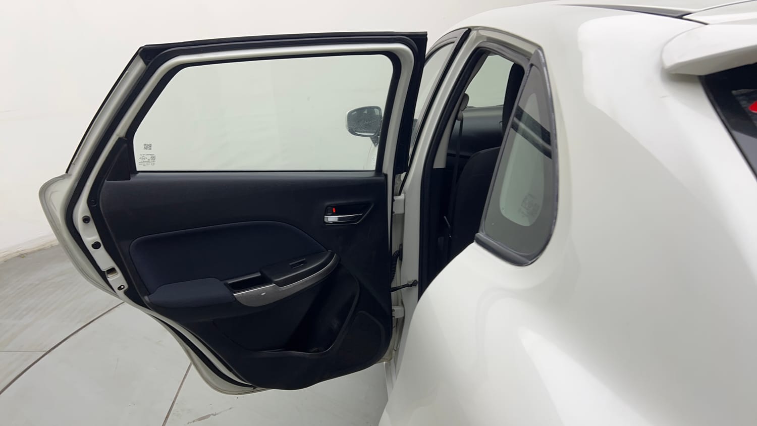 Used 2021 Maruti Suzuki Baleno Delta Petrol+CNG (Outside Fitted) Cng Manual interior LEFT REAR DOOR OPEN VIEW
