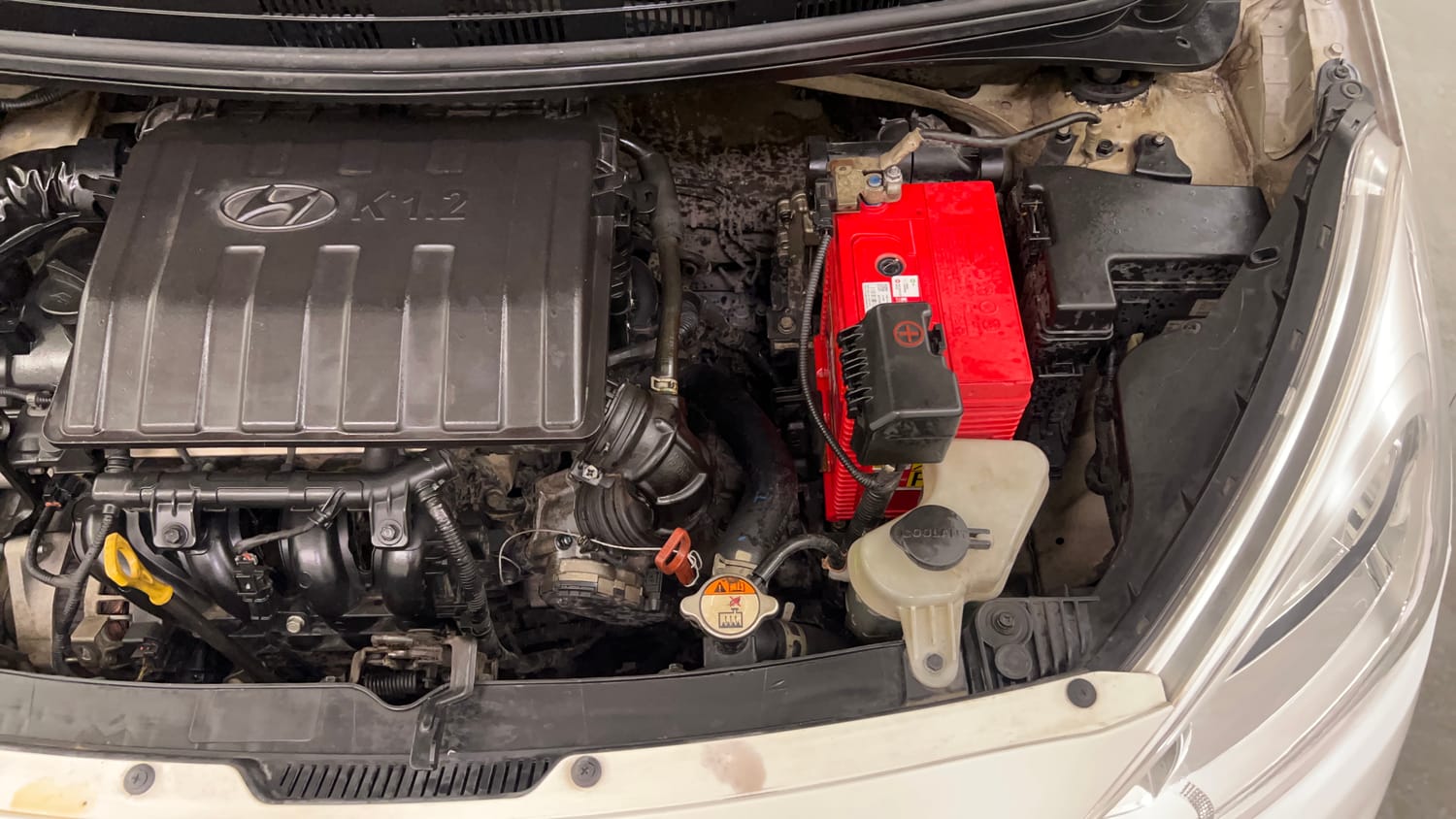 Used 2017 Hyundai Grand i10 Sportz (O) AT 1.2 Kappa VTVT Petrol Automatic engine ENGINE LEFT SIDE VIEW