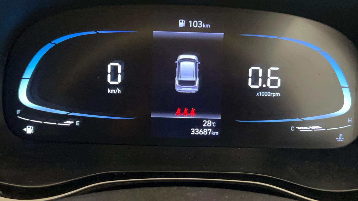 Used 2023 Hyundai Exter SX (O) 1.2 MT Petrol Manual interior CLUSTERMETER VIEW