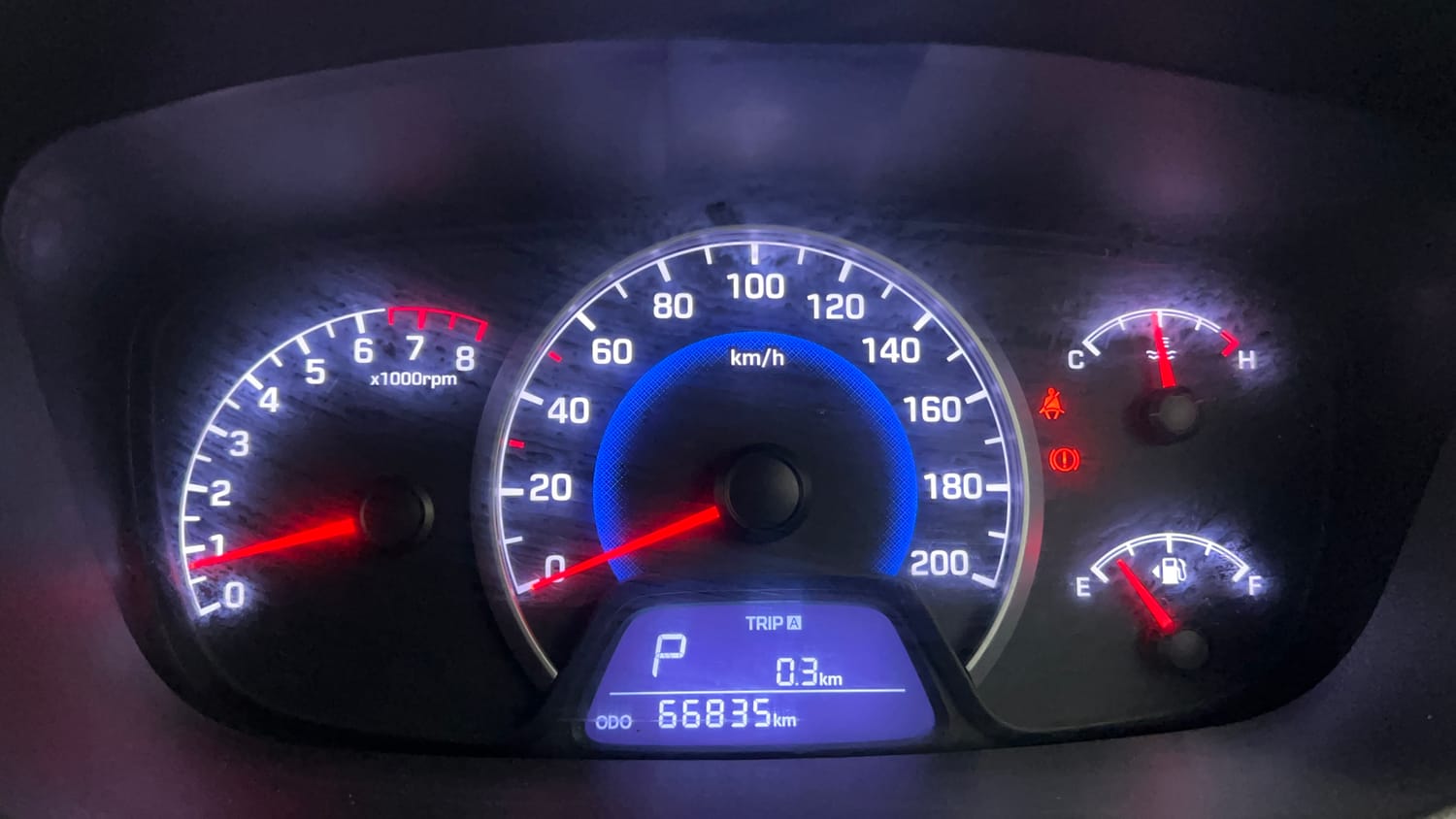 Used 2017 Hyundai Grand i10 Sportz (O) AT 1.2 Kappa VTVT Petrol Automatic interior CLUSTERMETER VIEW