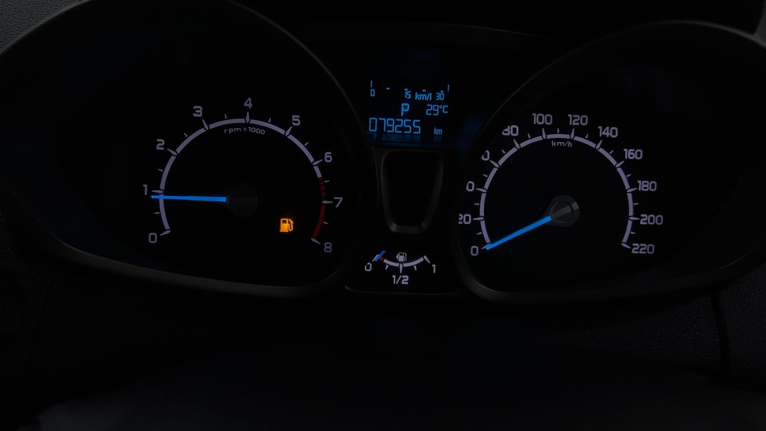 Used 2016 Ford EcoSport Titanium 1.5L Ti-VCT AT Petrol Automatic interior CLUSTERMETER VIEW