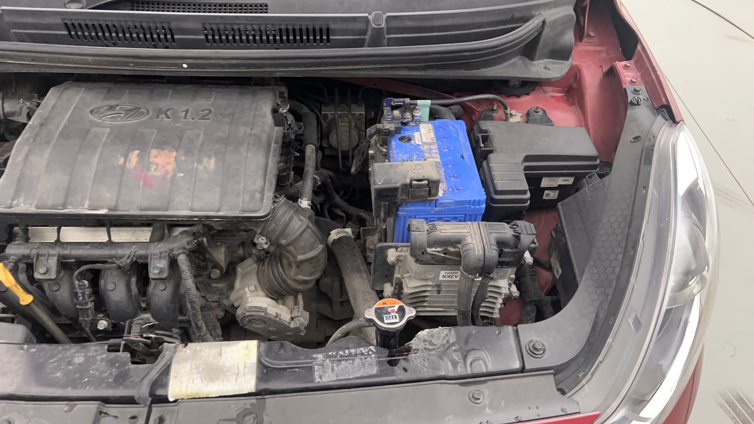 Used 2022 Hyundai Grand i10 Nios Sportz AMT 1.2 Kappa VTVT Petrol Automatic engine ENGINE LEFT SIDE VIEW