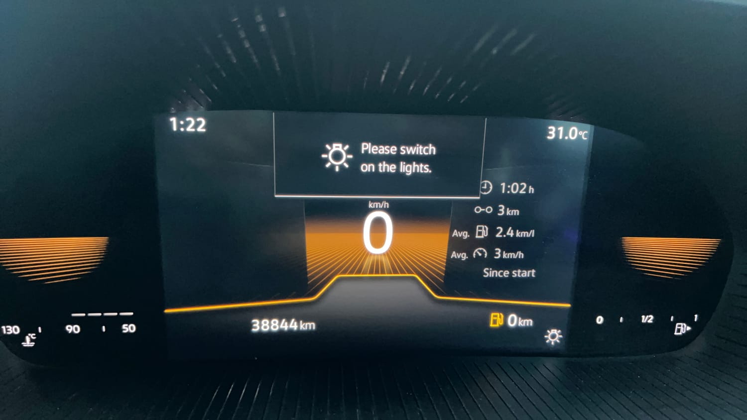 Used 2022 Skoda Slavia Style 1.0L TSI MT Petrol Manual interior CLUSTERMETER VIEW