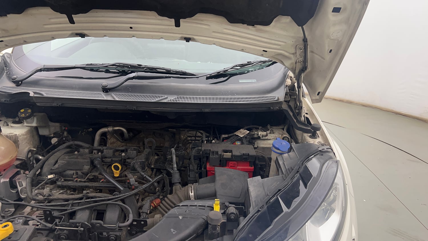 Used 2019 Ford EcoSport Titanium 1.5L Ti-VCT Petrol Manual engine ENGINE LEFT SIDE HINGE & APRON VIEW