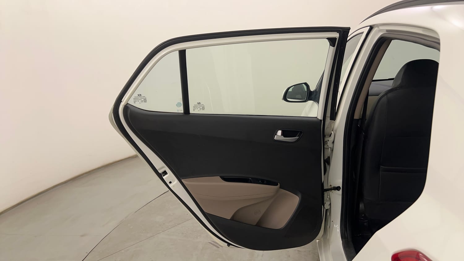 Used 2017 Hyundai Grand i10 Sportz (O) AT 1.2 Kappa VTVT Petrol Automatic interior LEFT REAR DOOR OPEN VIEW