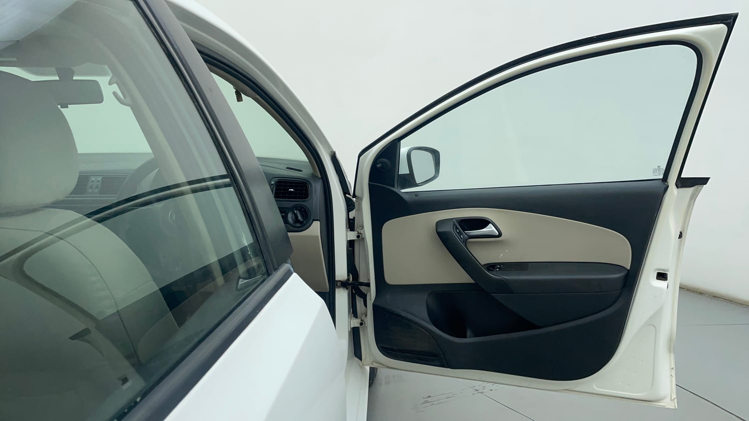 Used 2013 Volkswagen Polo Trendline 1.2L (P) Petrol Manual interior RIGHT FRONT DOOR OPEN VIEW