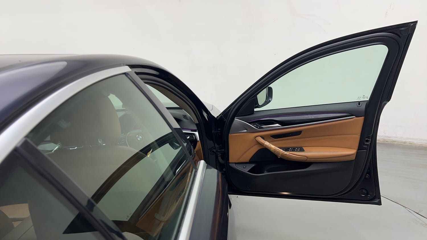 Used 2018 BMW 5 Series 520d Luxury Line Diesel Automatic interior RIGHT FRONT DOOR OPEN VIEW