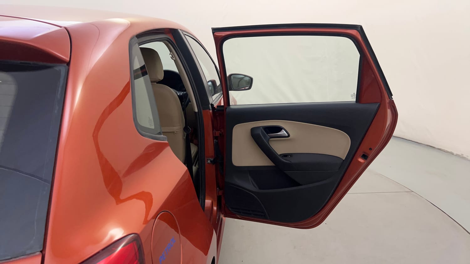 Used 2014 Volkswagen Polo Highline1.2L (P) Petrol Manual interior RIGHT REAR DOOR OPEN VIEW