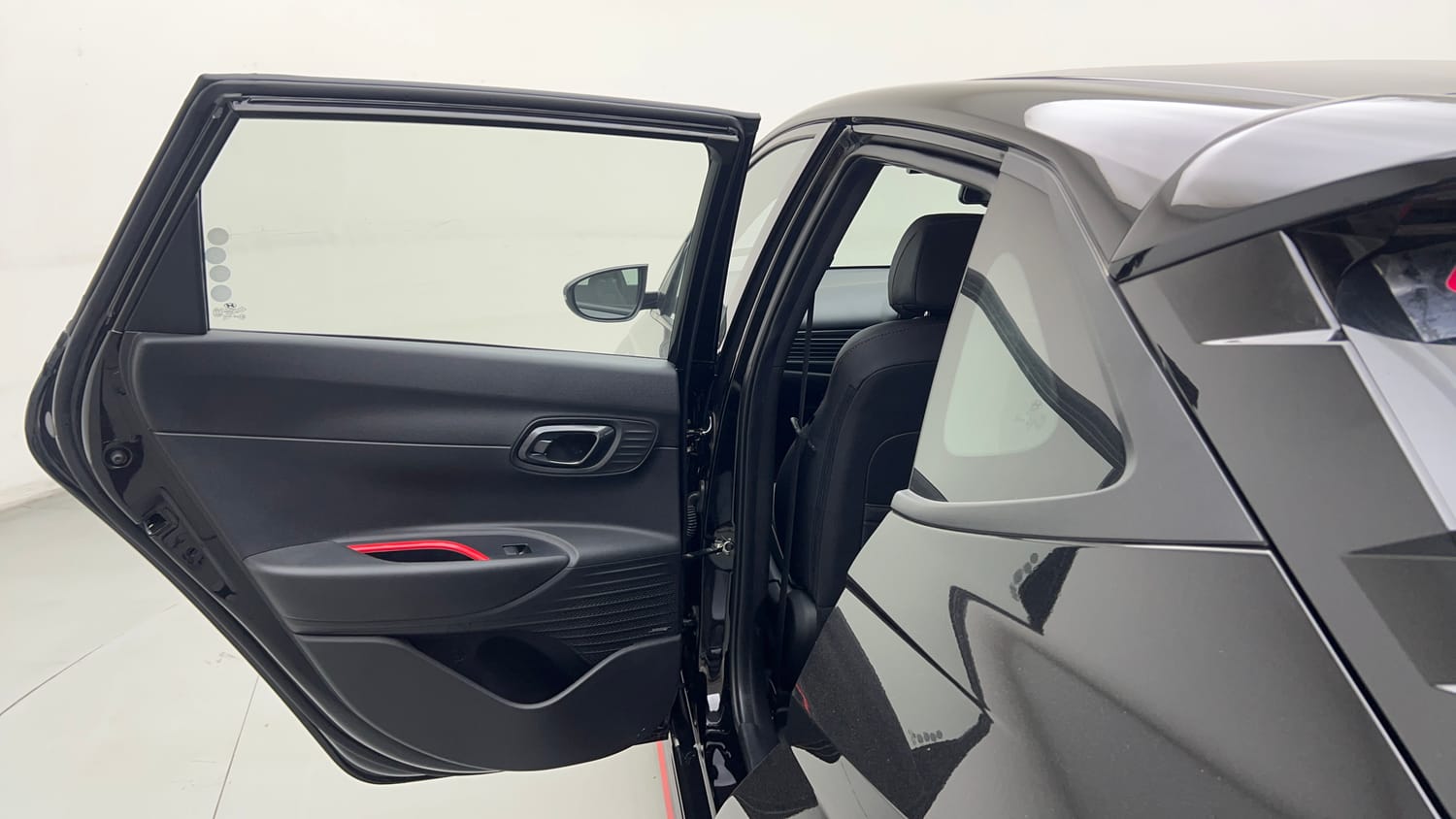 Used 2026 Hyundai i20 N Line N8 1.0 Turbo DCT Petrol Automatic interior LEFT REAR DOOR OPEN VIEW