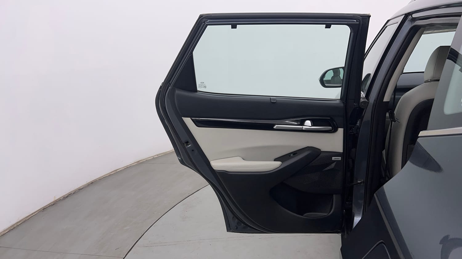 Used 2019 Kia Seltos HTX Plus 1.5 Diesel Diesel Manual interior LEFT REAR DOOR OPEN VIEW