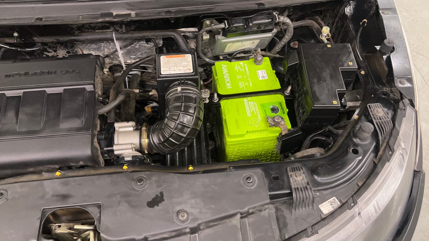 Used 2016 Mahindra KUV100 K6 6 STR Petrol Manual engine ENGINE LEFT SIDE VIEW