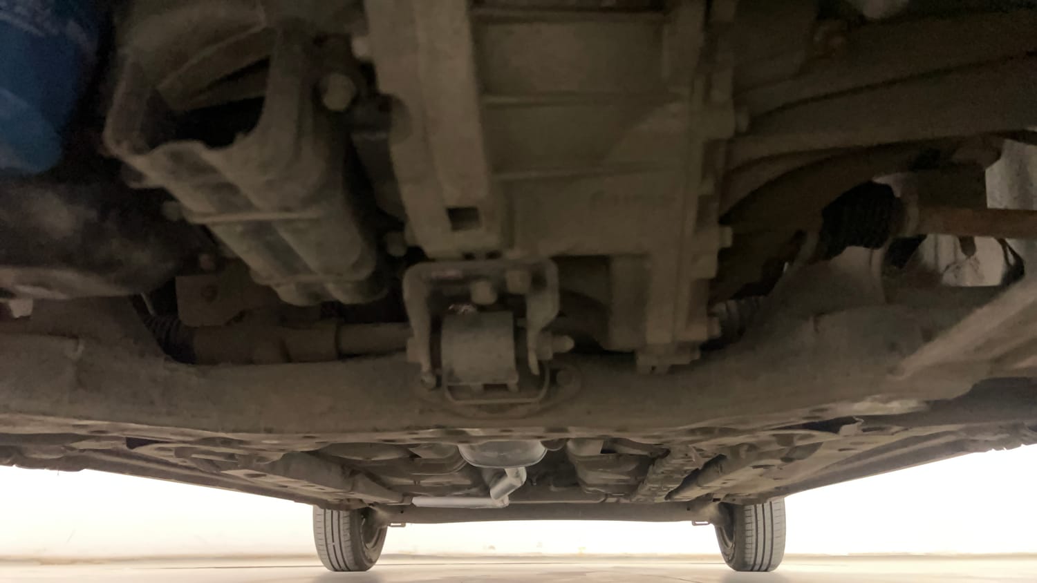 Used 2017 Hyundai Grand i10 Sportz (O) 1.2 Kappa VTVT Petrol Manual extra FRONT LEFT UNDERBODY VIEW