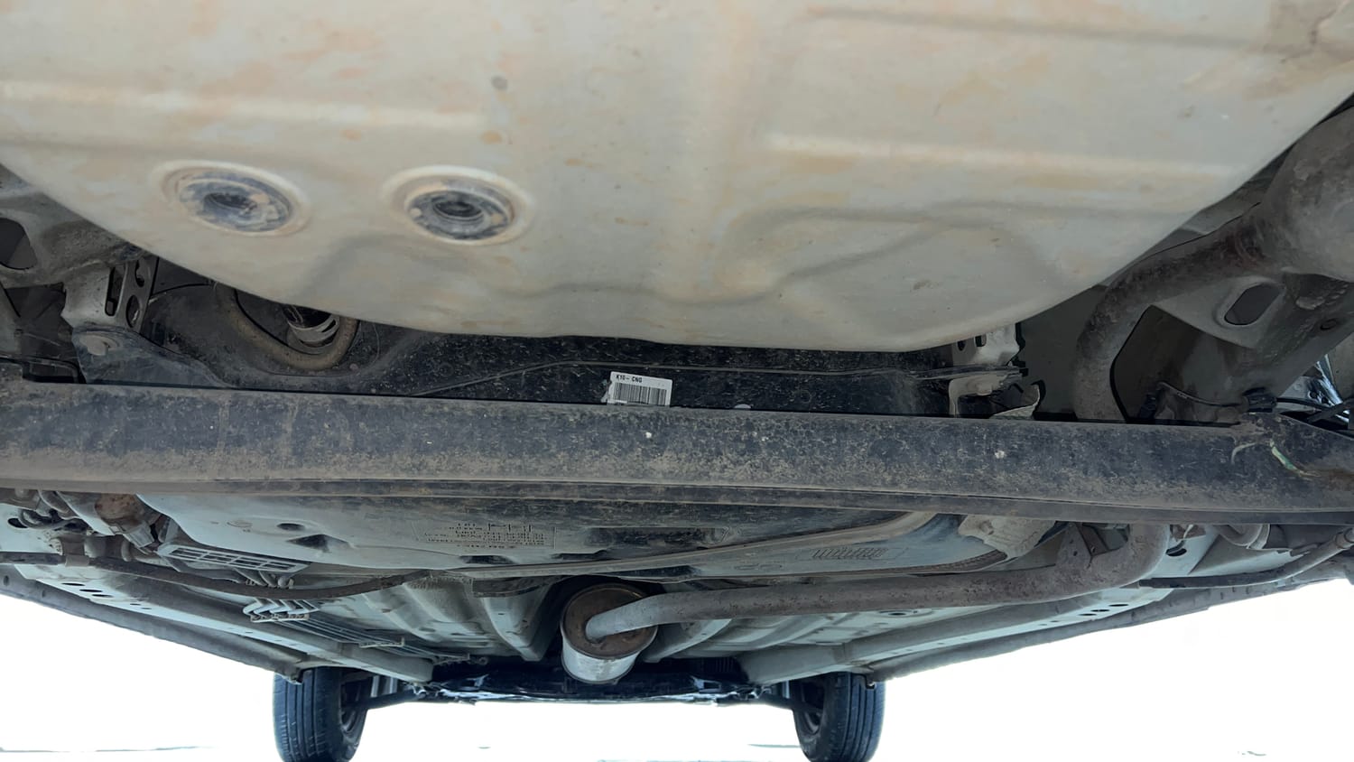 Used 2022 Maruti Suzuki Wagon R LXI 1.0 CNG Cng Manual extra REAR UNDERBODY VIEW (TAKEN FROM REAR)