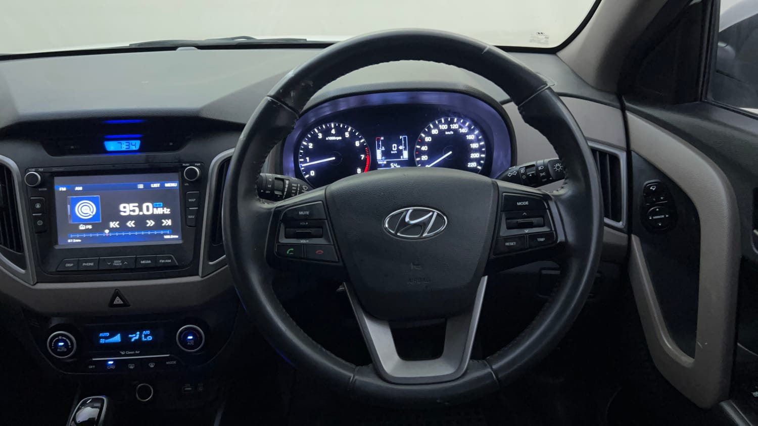 Used 2016 Hyundai Creta 1.6 SX Plus AT Petrol Petrol Automatic interior STEERING VIEW