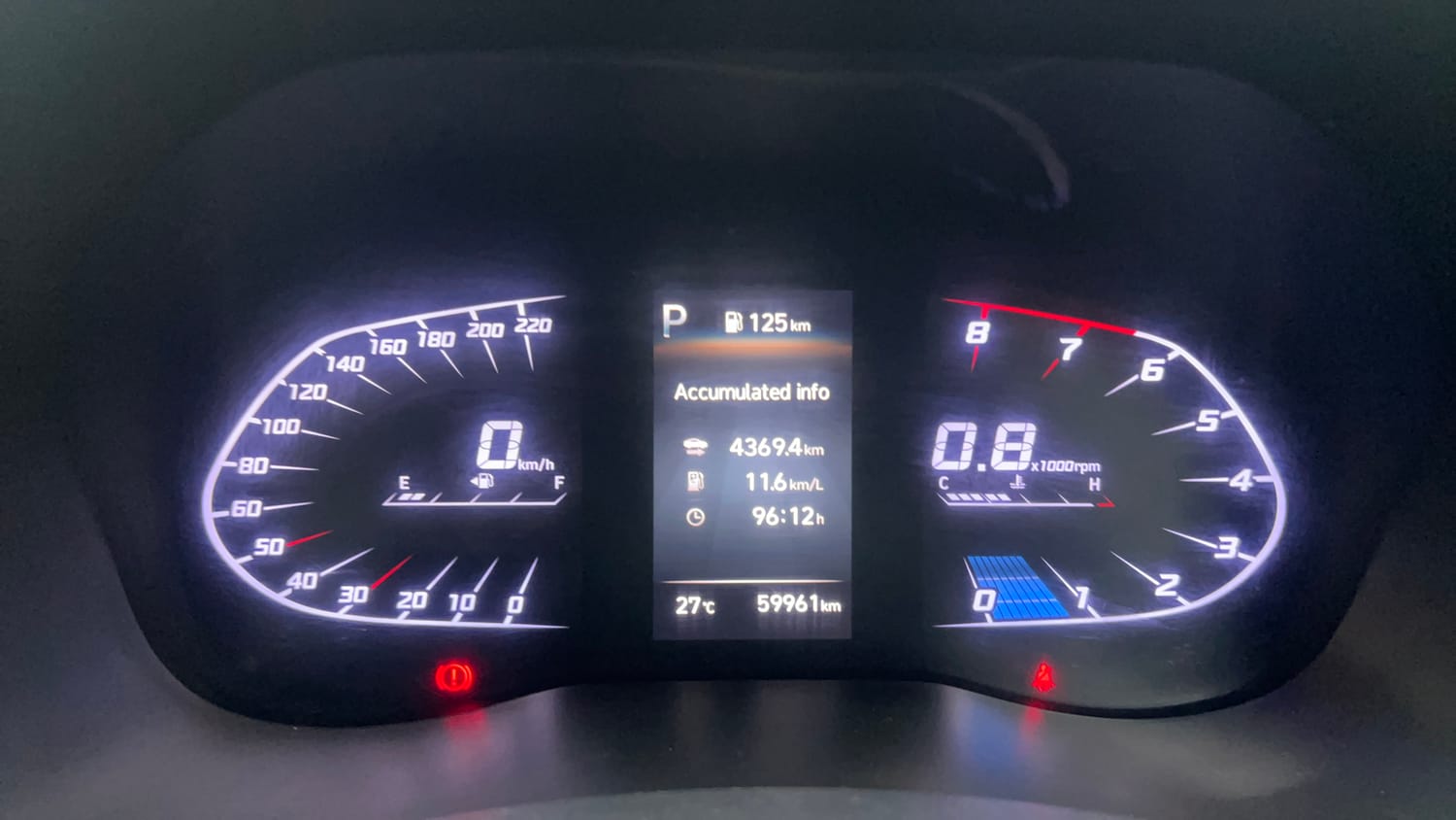 Used 2021 Hyundai Verna SX (O) 1.0 Turbo DCT Petrol Automatic interior CLUSTERMETER VIEW