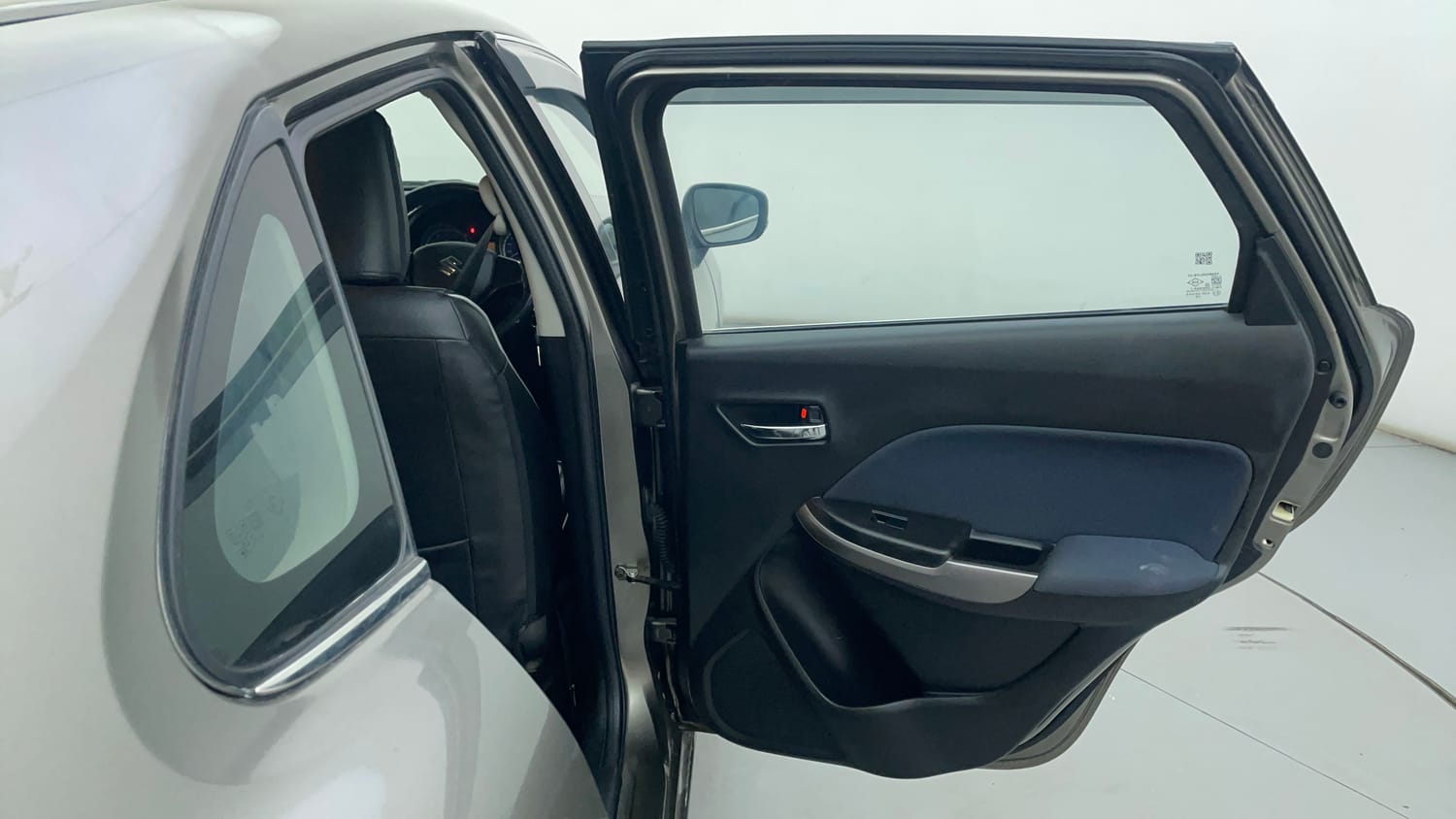 Used 2021 Maruti Suzuki Baleno Delta Petrol Manual interior RIGHT REAR DOOR OPEN VIEW