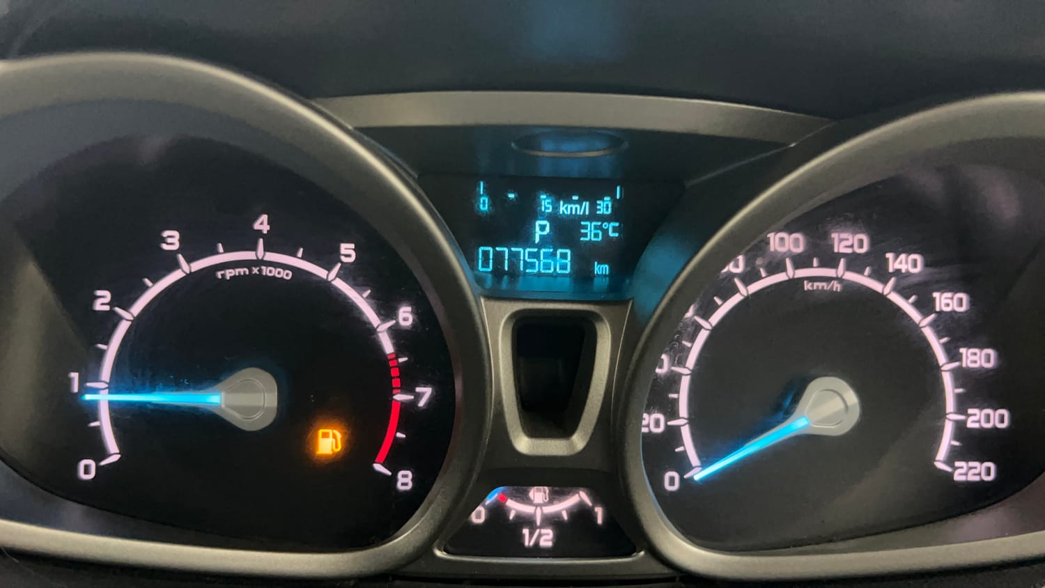 Used 2016 Ford EcoSport Titanium 1.5L Ti-VCT AT Petrol Automatic interior CLUSTERMETER VIEW