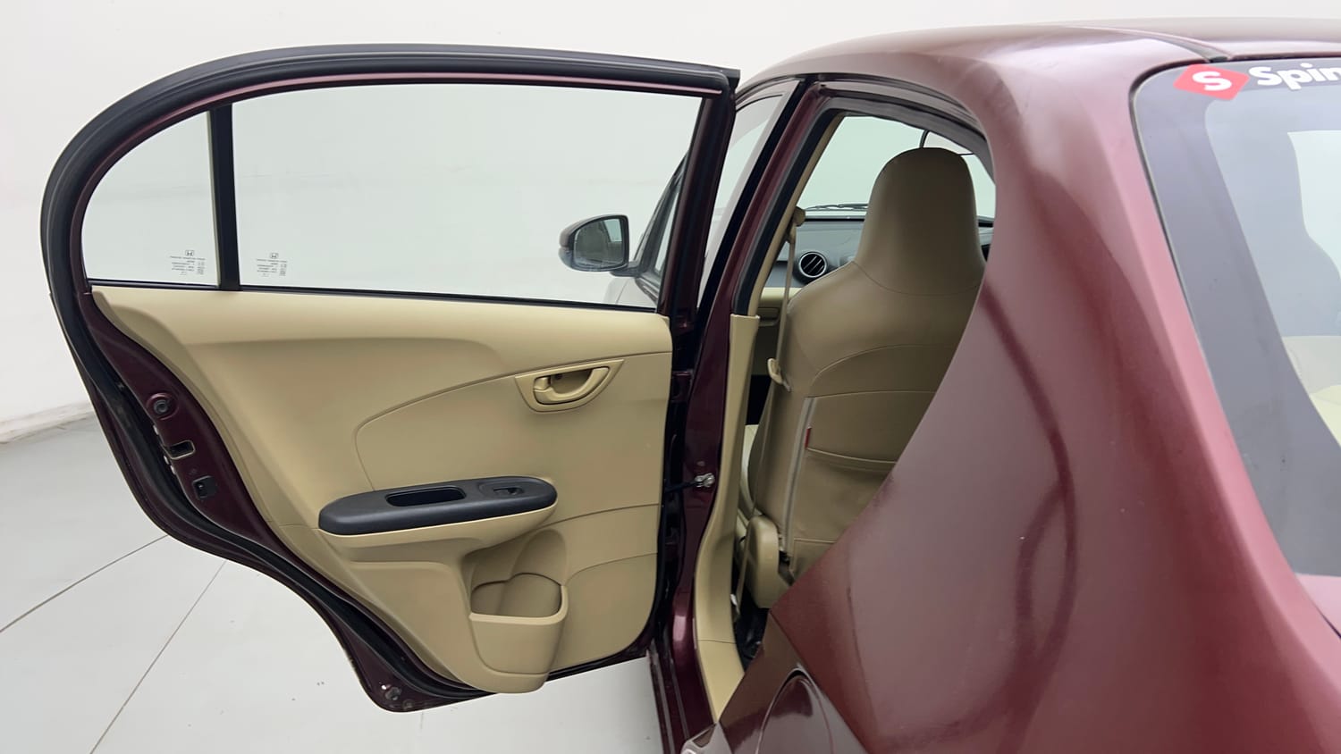 Used 2015 Honda Amaze 1.2 S i-VTEC Petrol Manual interior LEFT REAR DOOR OPEN VIEW