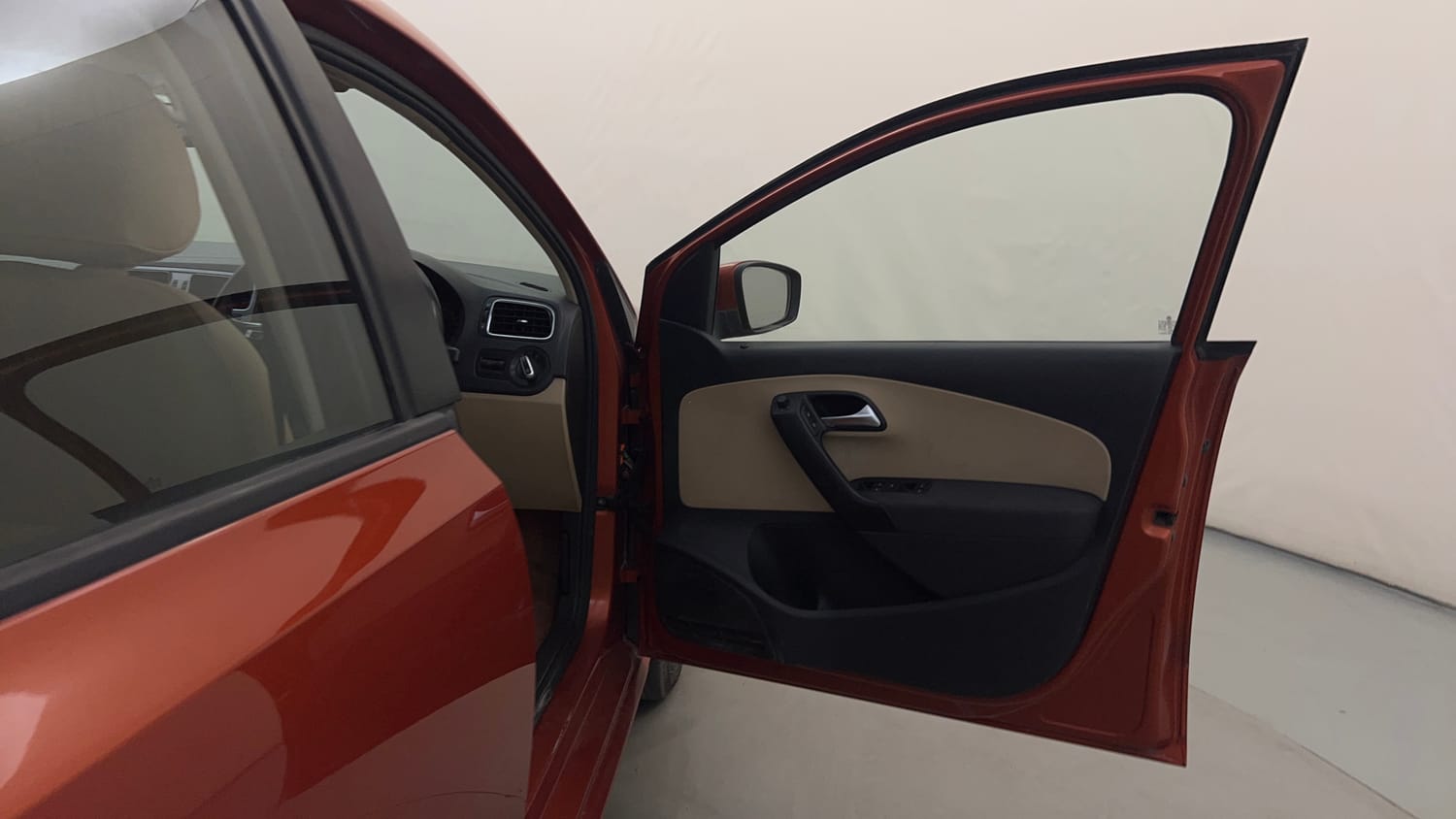 Used 2014 Volkswagen Polo Highline1.2L (P) Petrol Manual interior RIGHT FRONT DOOR OPEN VIEW