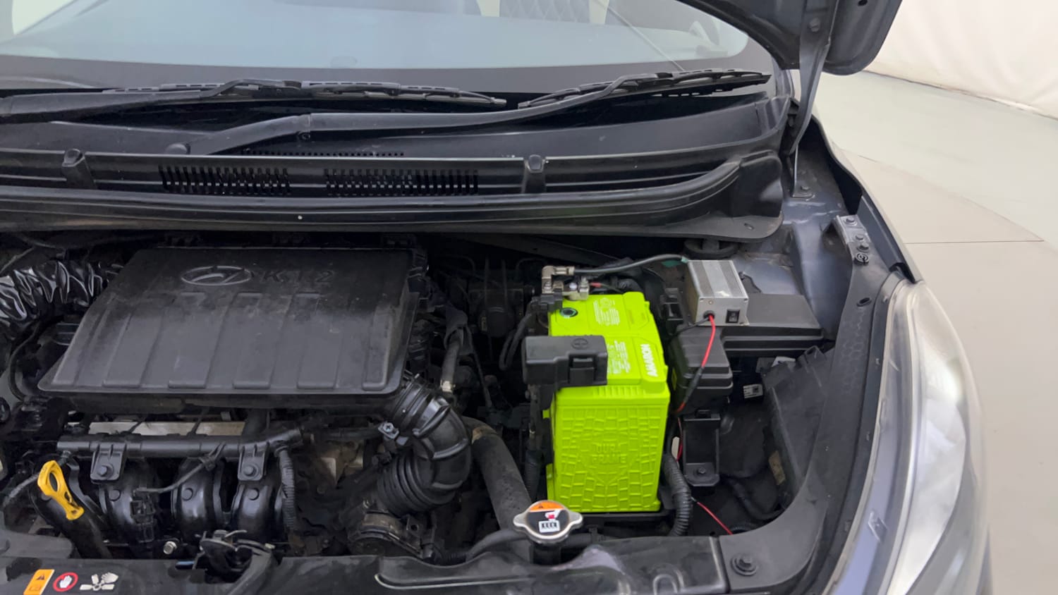 Used 2021 Hyundai Grand i10 Nios Magna 1.2 Kappa VTVT Petrol Manual engine ENGINE LEFT SIDE HINGE & APRON VIEW